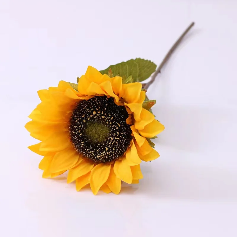 Qslhv155 Wholesale Artificial Sunflowers Silk Sunflower Bouquet Yellow Sunflower Artificial