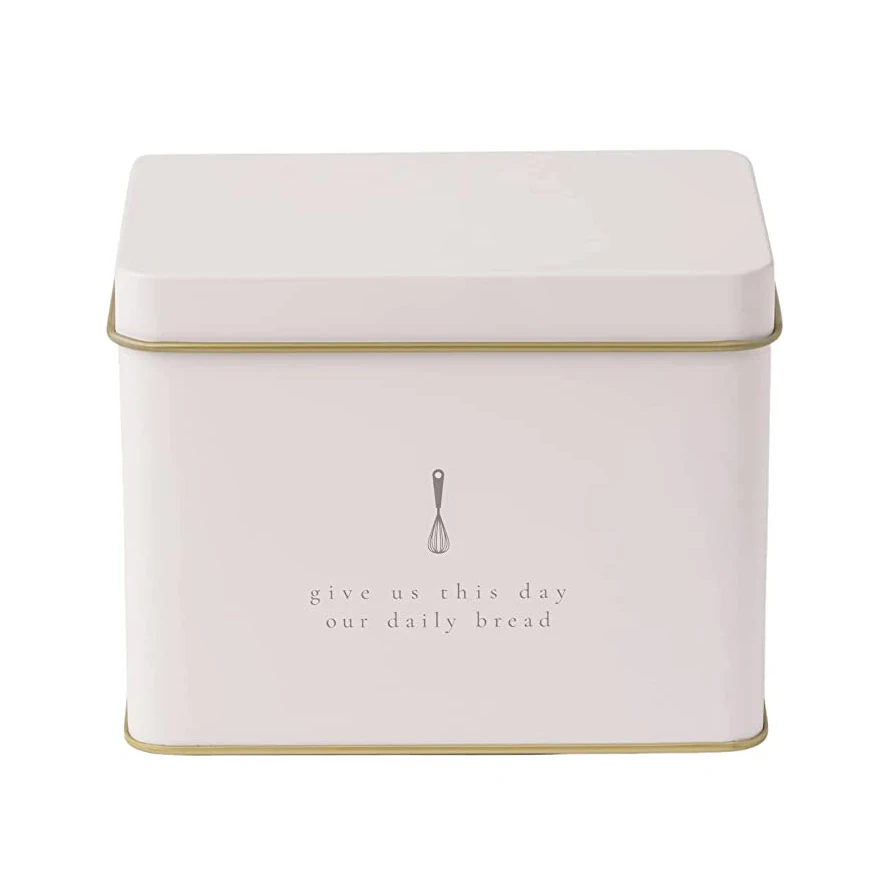 Custom Print Recipe Tin Box With Lid Gift Box Kitchen Storing