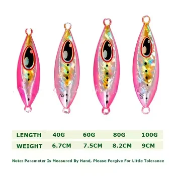 Slow-Sinking Biomimetic Water Drop Iron Plate 40g-100g Slow-Rolling Lure UV Glow Cod Grouper Boat Fishing Artificial Fishing – Lure – view 5