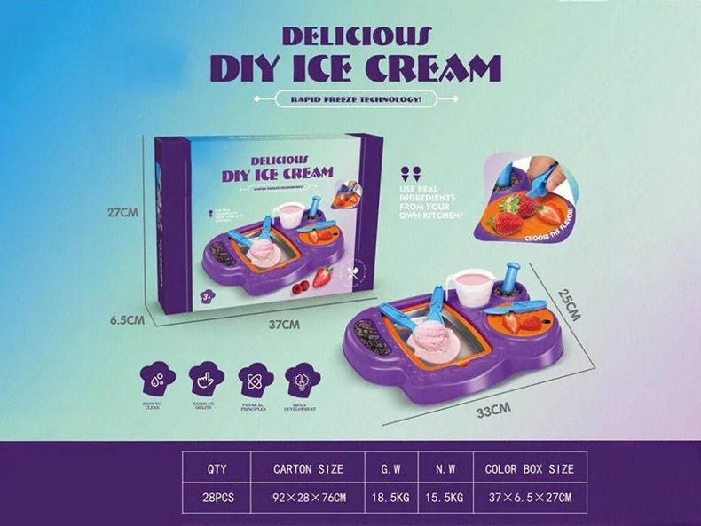 Hot Sale Mini Ice Cream Machine Pretend Play Preschool Kitchen Toys