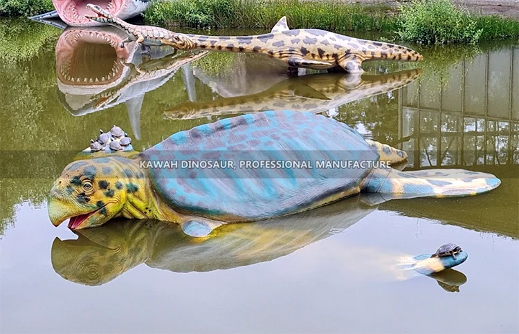 Lifelike Sea Turtle Statue with Movements Animatronic Turtle for Park ...