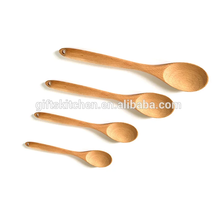 New Style Safety Handmade Kitchen Tools Wooden Spoon Handmade Wooden Serving Spoons