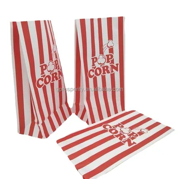 Window Sealing Food Packing Bag Wholesale Coated Paper Bread Bag Cartoon Printed Popcorn Paper Bag