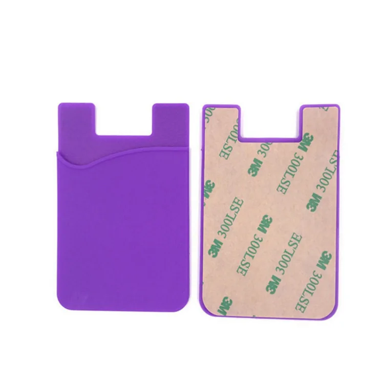 Promotional Gadget Gift Custom Logo Silicone Mobile Phone Back Business Credit ID Card Holder for iphone