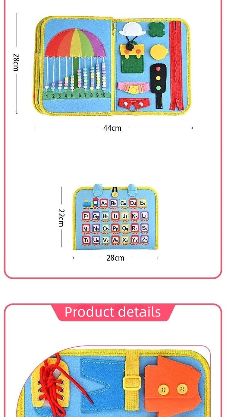 Custom Kids Felt Educational Toys Felt Learning Board Sensory Felt