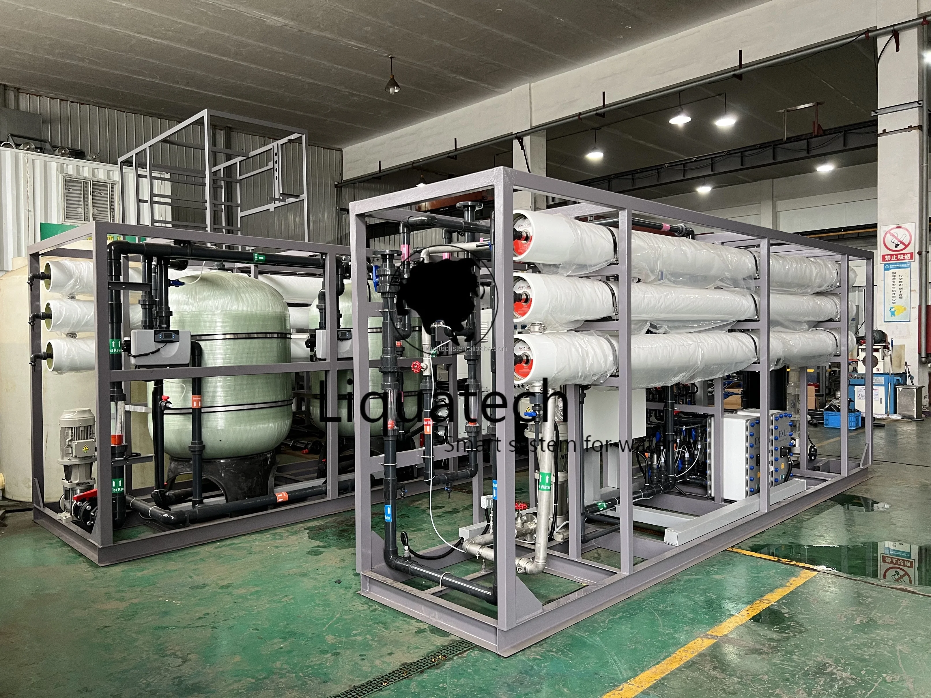 Movable SWRO 24M3/day Portable Seawater Desalination Machines for ...