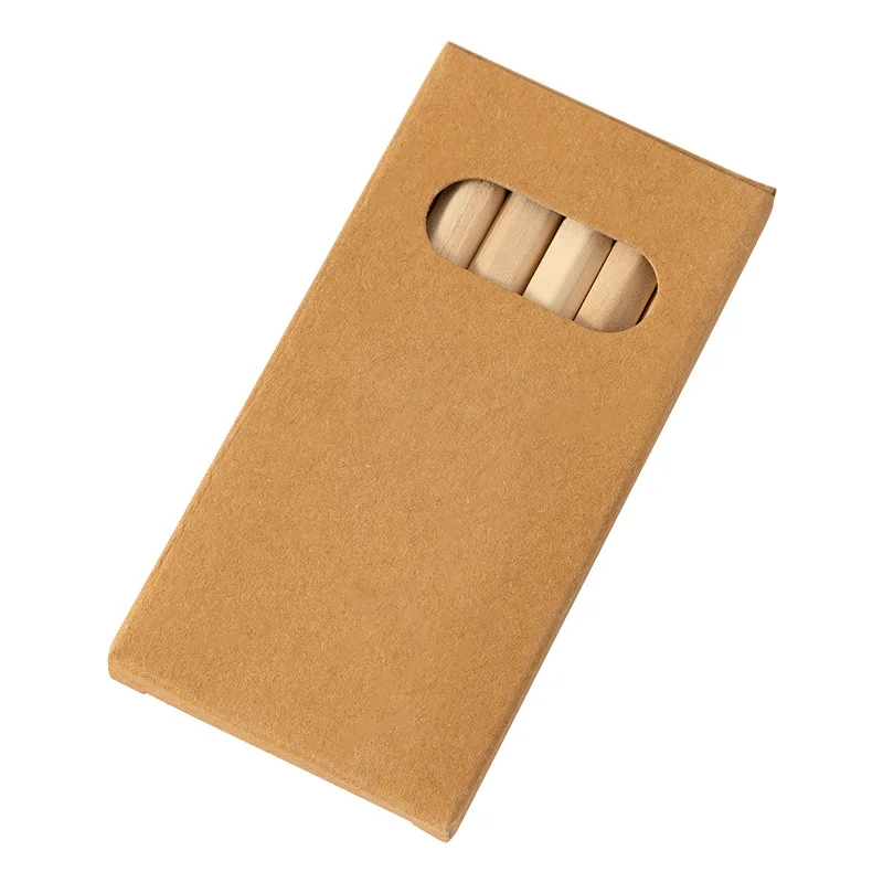 Multicolor Short Sticks Mini Set Kraft Paper Box Wooden Colored Pencils Children's Drawing Pencil Stationery_voghion.com
