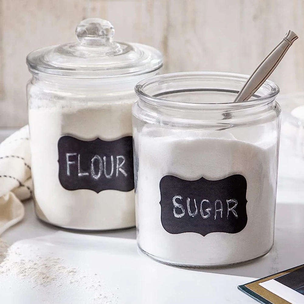 Mason Jar Glass Containers For Flour And Sugar 4L Large Kitchen