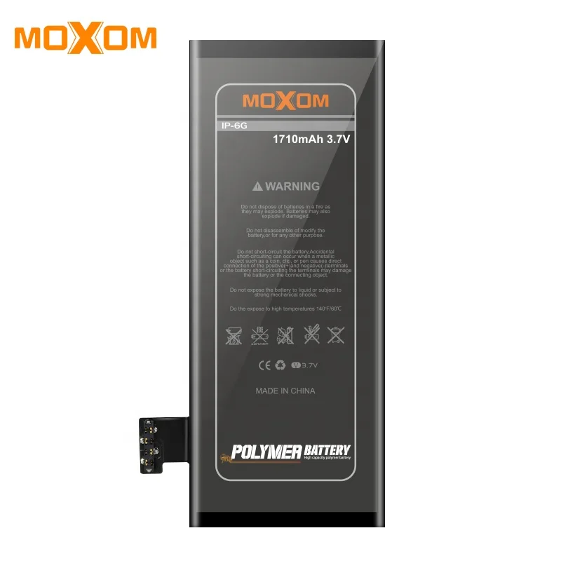 
 Аккумулятор для телефона с реальной емкостью 1810 мАч для iphone, оригинальный аккумулятор MOXOM для iPhone 6  