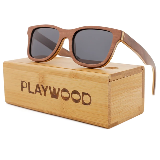 Custom logo design competitive price uv400 protection floating wood bamboo sunglasses polarized 2024