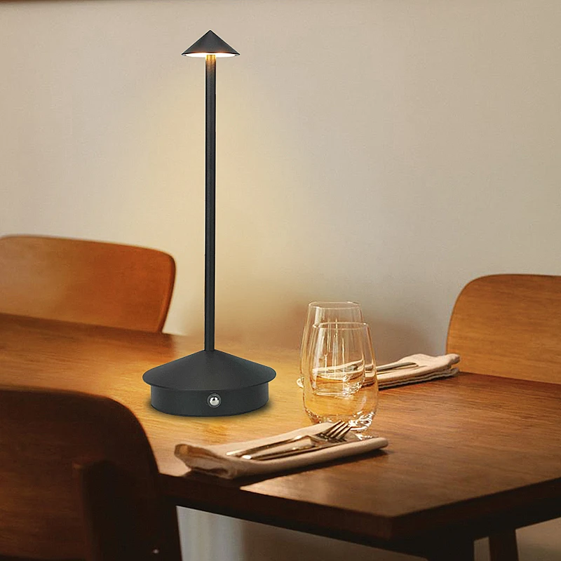 Energy saving rechargeable table lamp USB rechargeable 3 step dimmable bedroom bedside coffee dining room table lamp