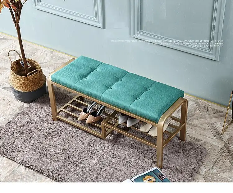 Northern Europe modern minimalism flexible package shoe replacement stool bed tail shoe change stool frame