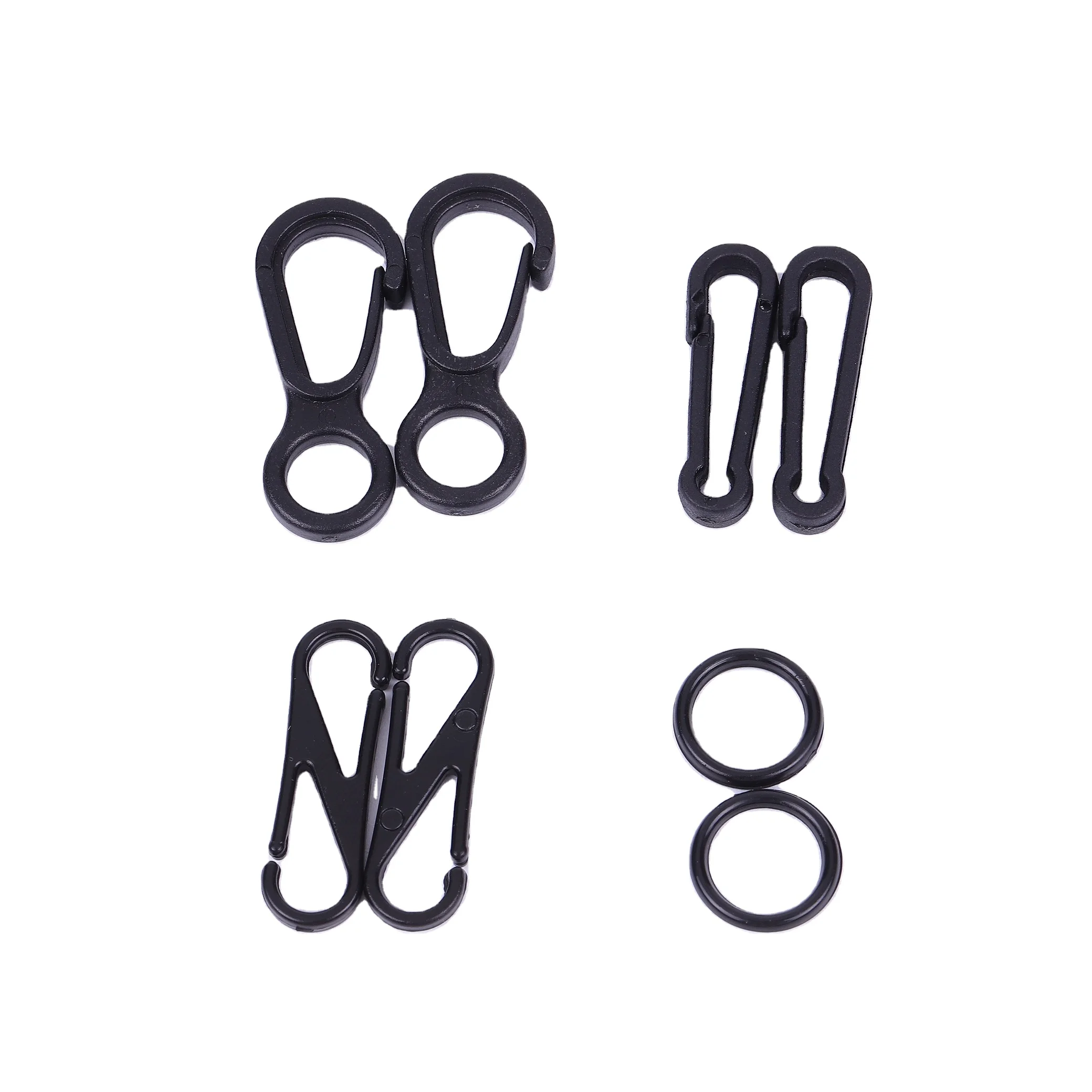 Wholesale 100Pcs 2 Colors Plastic Badge Strap Clip Carabiner