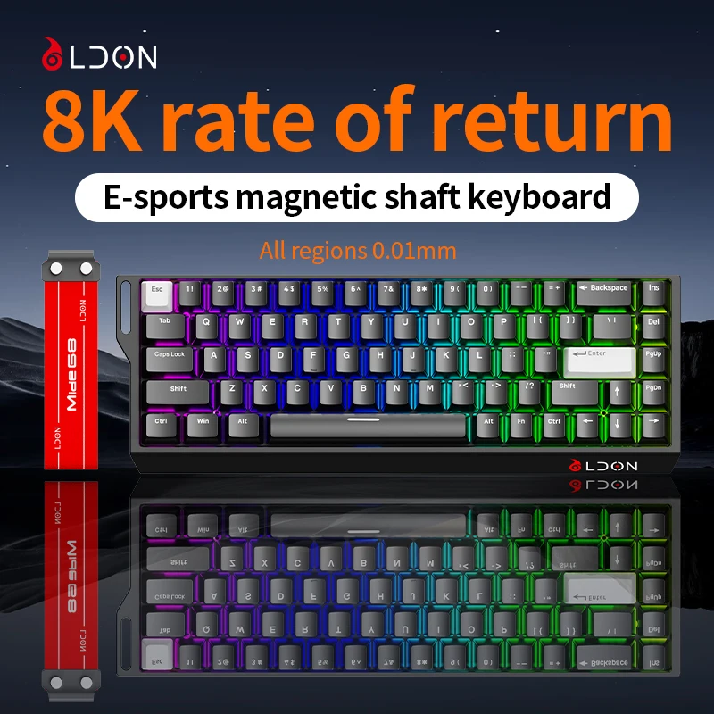 LDON Mide 68 Wired Magnetic Switch Mechanical Gaming Keyboard with