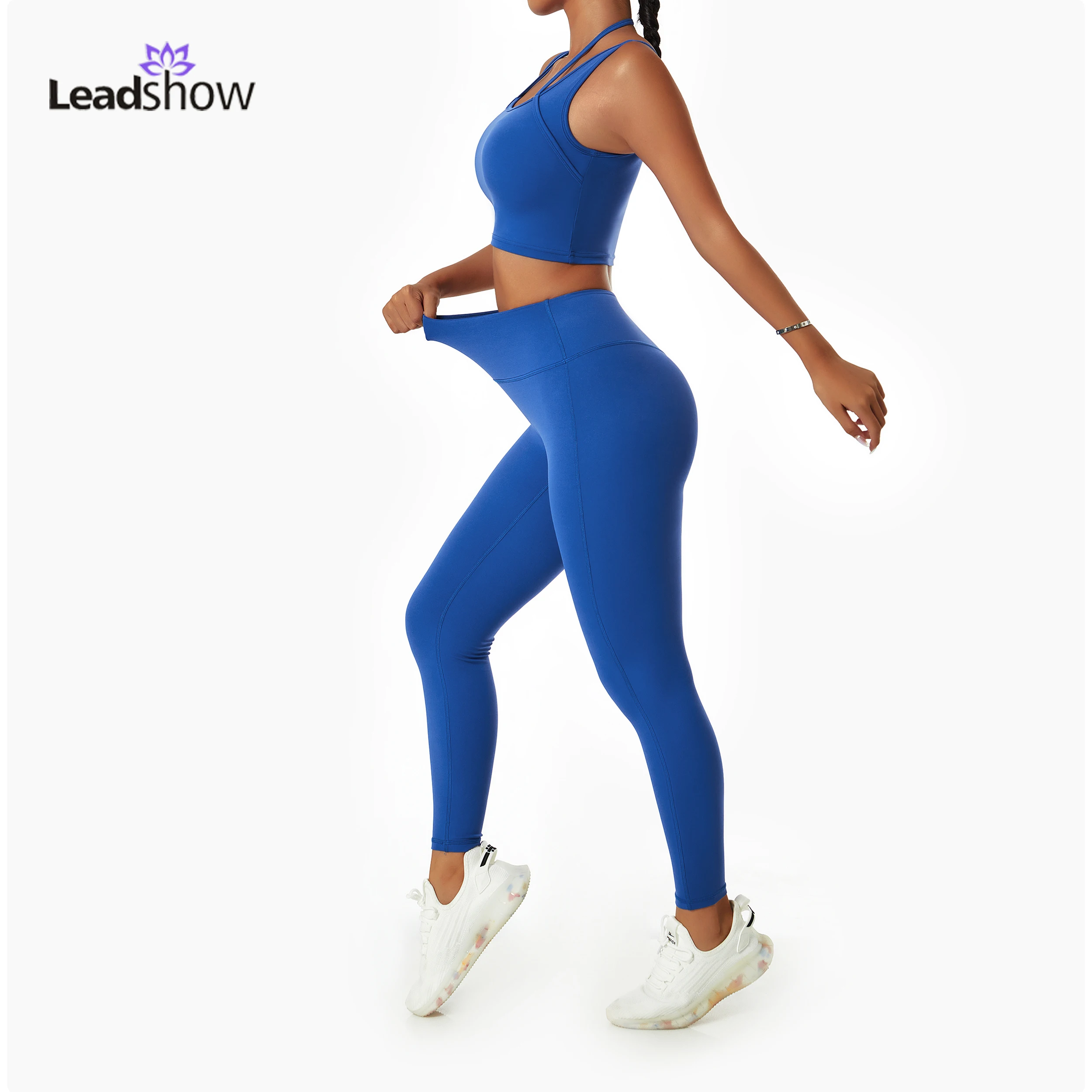 3piece Custom Logo Blank Workout Yoga Zipper Crop Jacket Sweatsuit