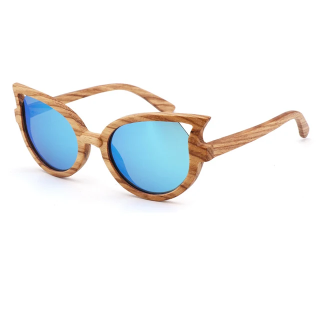Unique Shape New Trend Fashionable Custom Logo Sun Glasses Zebra Wooden Sunglasses Polarized