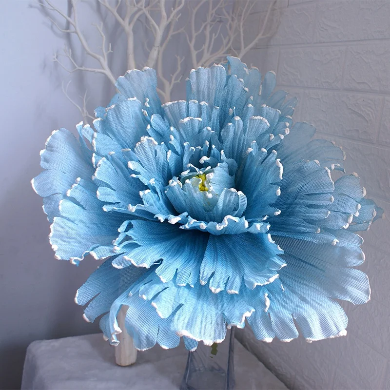 Stock Colorful Silk Large Artificial Flower Heads Peony  Outdoor Road Lead Artificial Giant Flowers