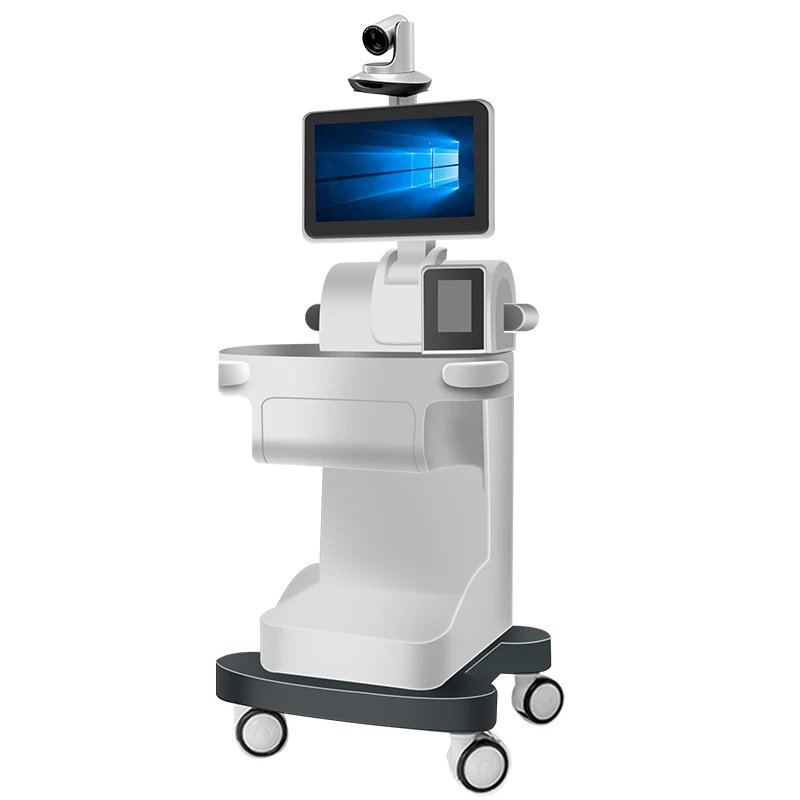 product sonka telemedicine kiosk health monitoring lens single drawer medical abs mobile hospital trolley-68