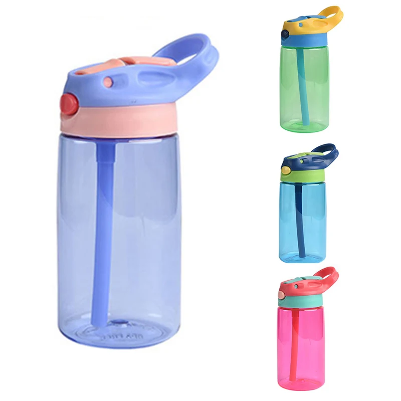 New 480ml Kids Clear Plastic Water Bottle With Straw Drinking Children  Drink School Cute Giant Water Bottle For Kids - Buy New 480ml Kids Clear  Plastic Water Bottle With Straw Drinking Children