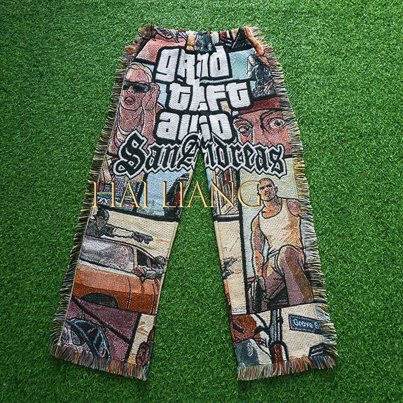 New Wholesale Street Wear Custom Tapestry Pants Plus Size Mens Rug