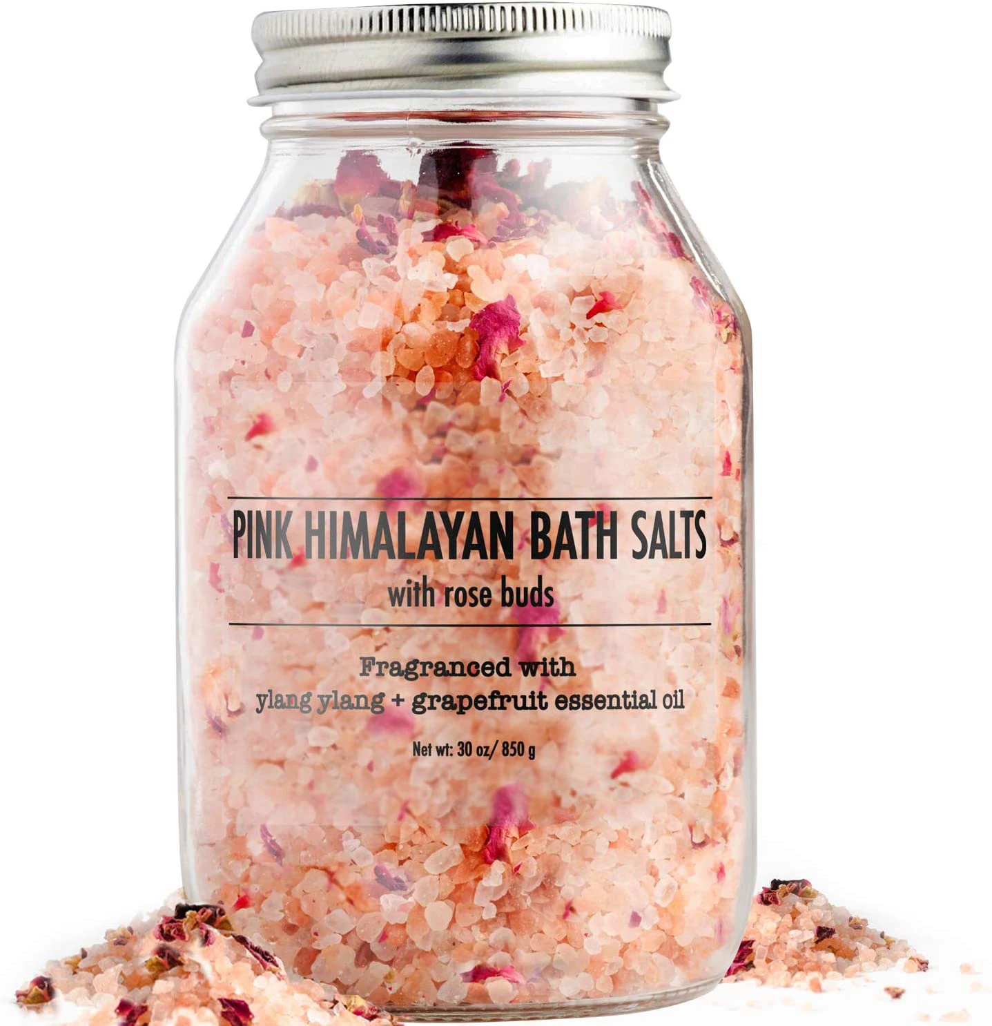 Detox Body & Foot Soak Floral Natural Pink Rose Himalayan Bath Salts