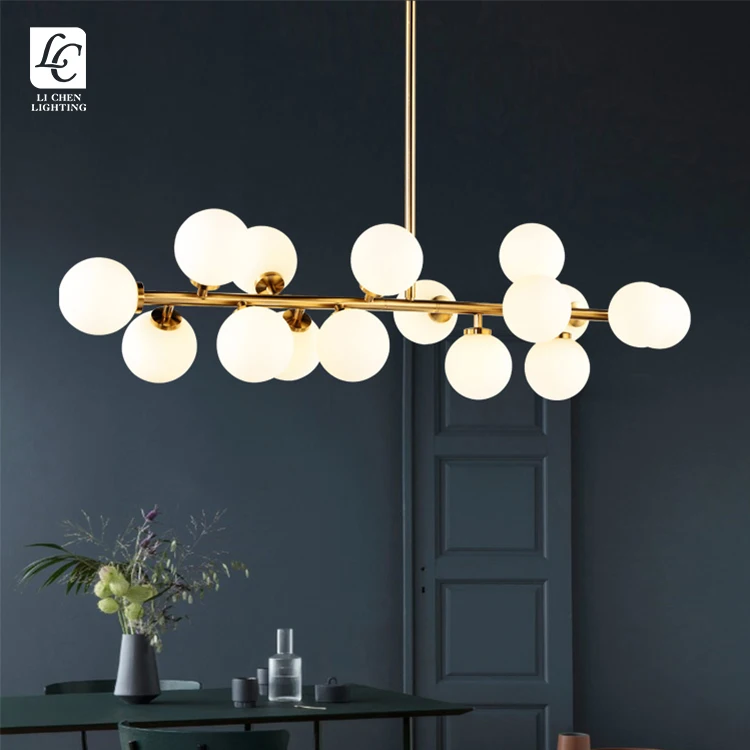 P0005 Contemporary Free-Form Glass Chandelier – Luxury Hand-Blown LED Pendant Light for Living Room