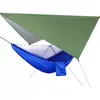 Mosquitera verde militar + hamaca azul
