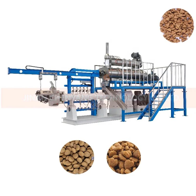 Jinan Chenyang Dog Snacks Machine Dog Food Extruder Extruded Dry Pet Food Production Line