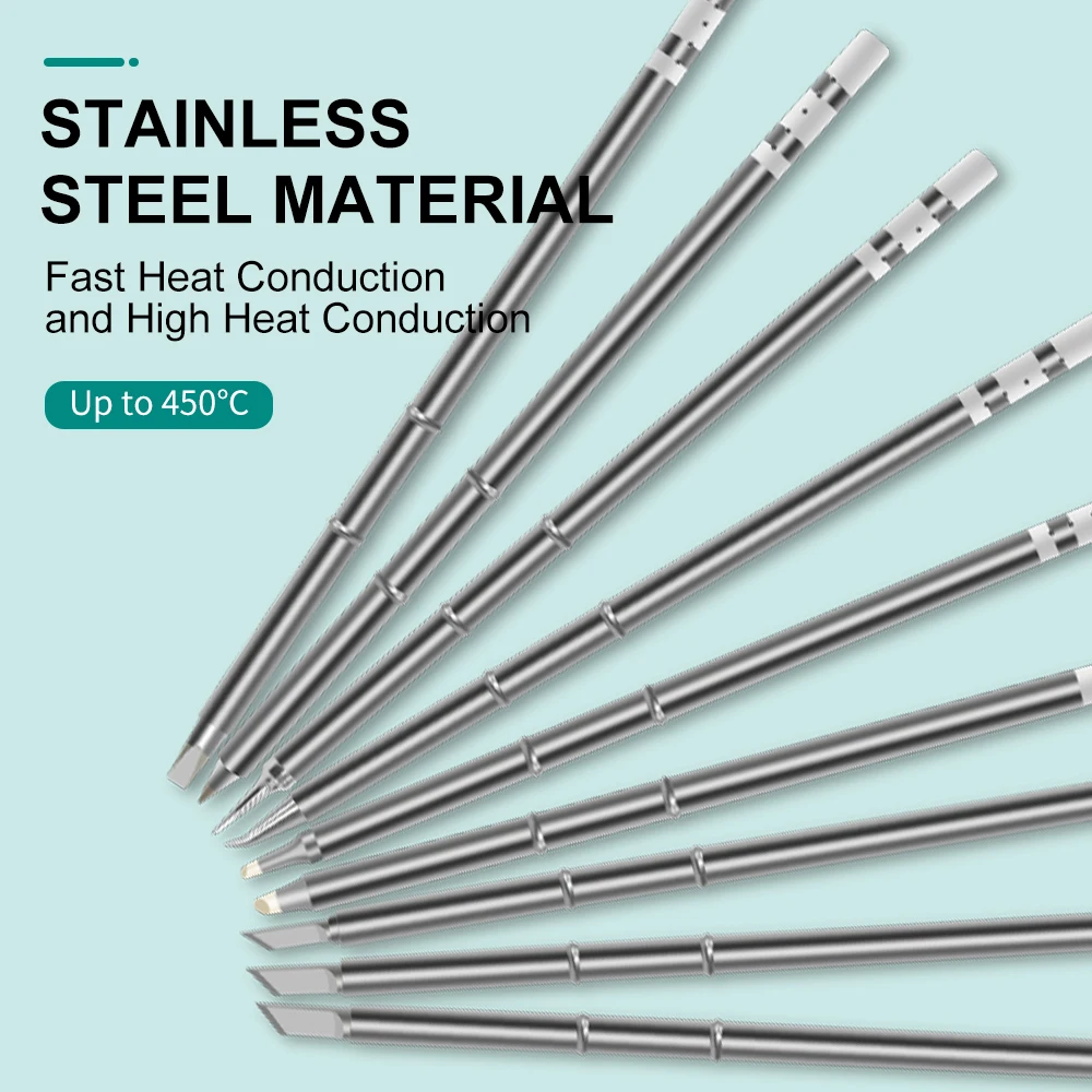 Stainless Steel Material Lead Free Environment-friendly High Anti-oxidation 14 Types T12 Series Solder Tips