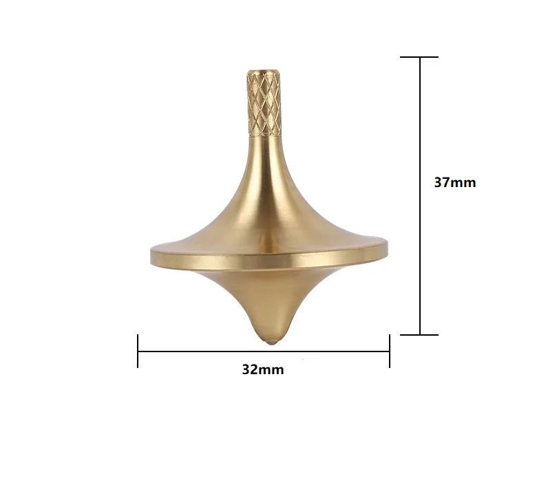 Изысканный латунный вращающийся Топ, превосходный элегантный идеальный баланс, сделанная металлическая кинетическая настольная маленькая игрушка EDC