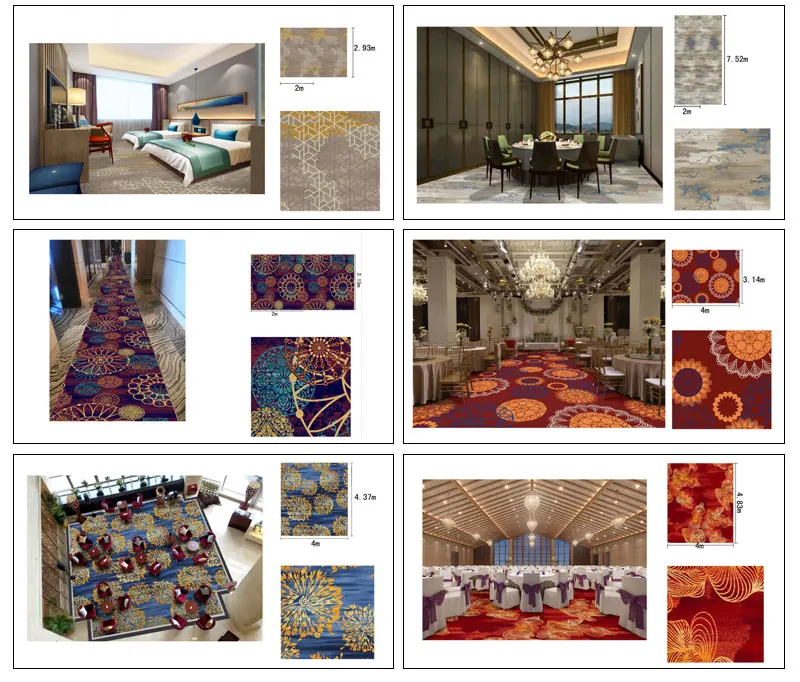 Wholesale Printed Large Design Banquet Hall Hospitality Room Luxury Hotel Carpet for Hotel Wall to Wall Carpet manufacture