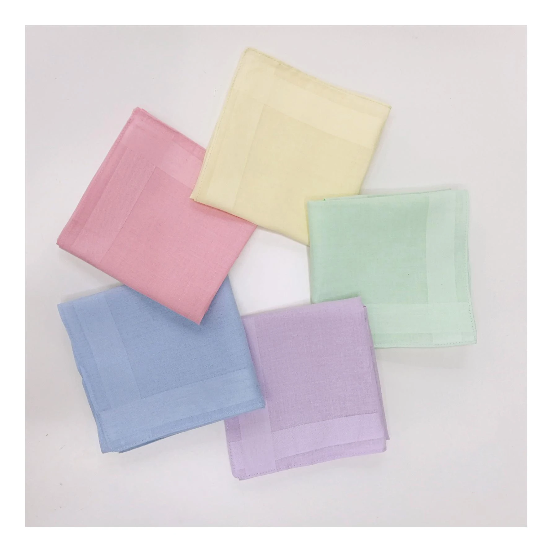 Men Handkerchief And Women Solid Color Cotton Handkerchiefs Small Colored