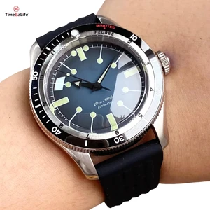 ODM Custom Vintage Dial Dome Bow Sapphire Glass NH35A Movt 120 Clicks Bezel 20BAR Diving Mechanical Men Business Watch