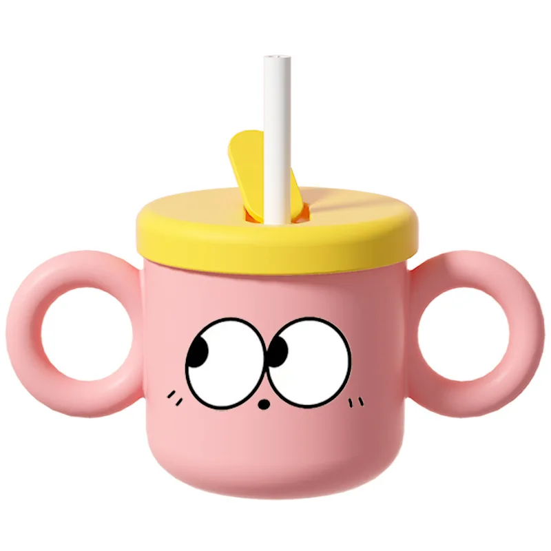 Bpa Free Unbreakable Baby Sippy Cup Kawaii Kids Pp Plastic Cup With