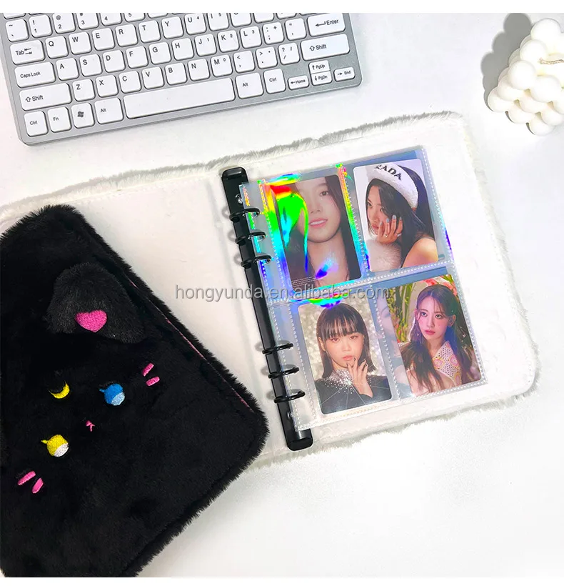Wholesale Cute Puffy Plush Binder A5 Korea Kpop Photocard Binder 3 Inch