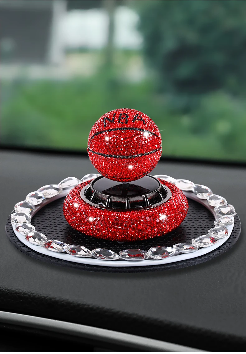 Car Air Freshener Car Indoor Solar Rotary Diamond Basketball Perfume ...