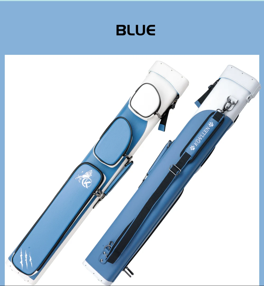 Konllen Billiard High Capacity Cue Case 6 Holes 2 Butts 4 Shafts Hard