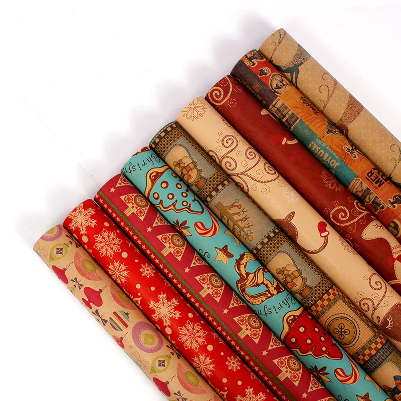 Wrapping Sheet Vintage Gift  Paper Sheets Wrap Christmas Birthday 70 X 50 cm 