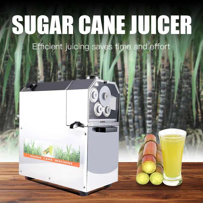 Commercial Automatic 4 Rollers Table Top Electric Sugarcane Juicer Sugar Cane Juice Making  Press Extractor Machine