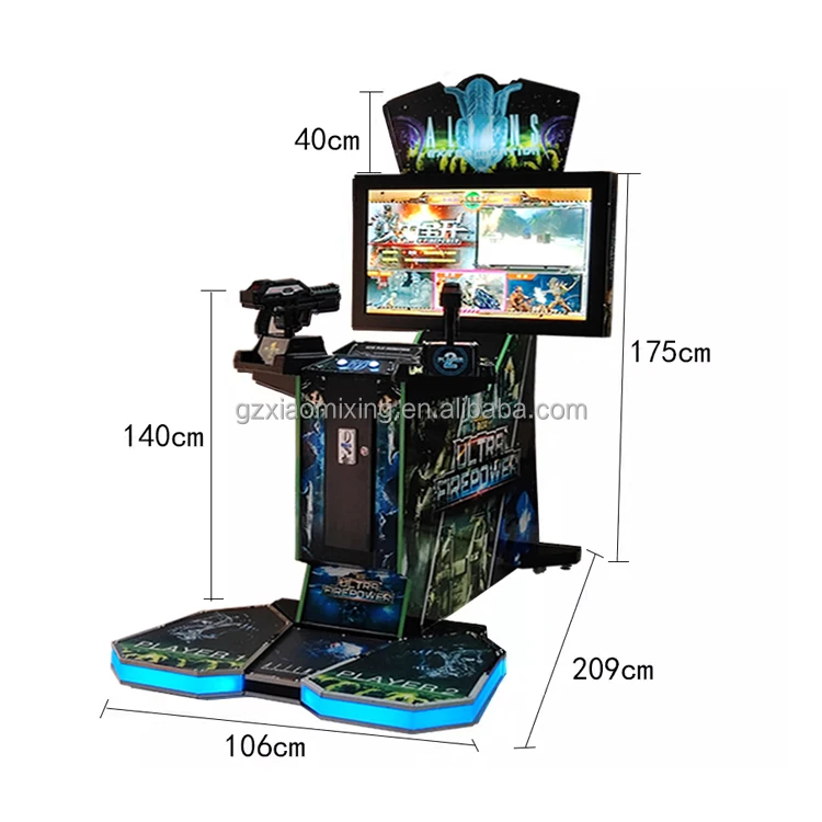 42-Inch Coin-Operated Arcade Game Console Alien Fire Shooting Simulation Wood Coin Pusher Fun Gun Shooting Machine for Amusement