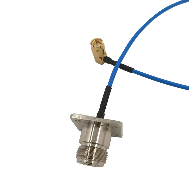 product brass n female flange to for right angle male connector rg405 rf cable assembly-2