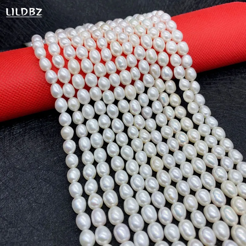 Natural Freshwater Pearl Beads White Pearls Beads For Jewelry Making DIY  Bracelet Accessories 15'' 4mm 6mm 8mm 9mm 10mm 11mm