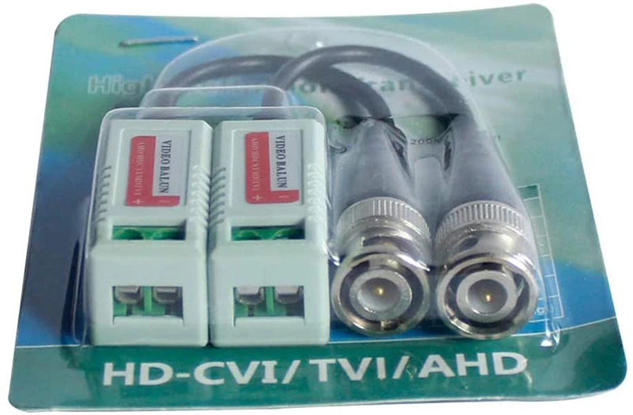 YACSEJAO Video Balun HD-CVI TVI AHD CVBS Connettore passivo BNC Cavo ricetrasmettitore video balun per 4K1080P960P720P 8MP5MP 4MP3MP CCTV Security DVR Sistema di telecamere di sorveglianza - 1 paio