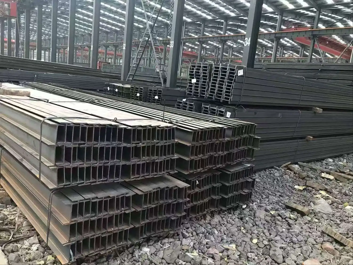Factory Steel I Beam H400x200x12x20mm S235JR Roof Support for Industrial Structure Bending Welding Services ASTM Compliant manufacture