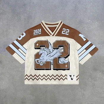 American Football Shirt Custom Retro T-Shirt Street Fashion Football Jersey