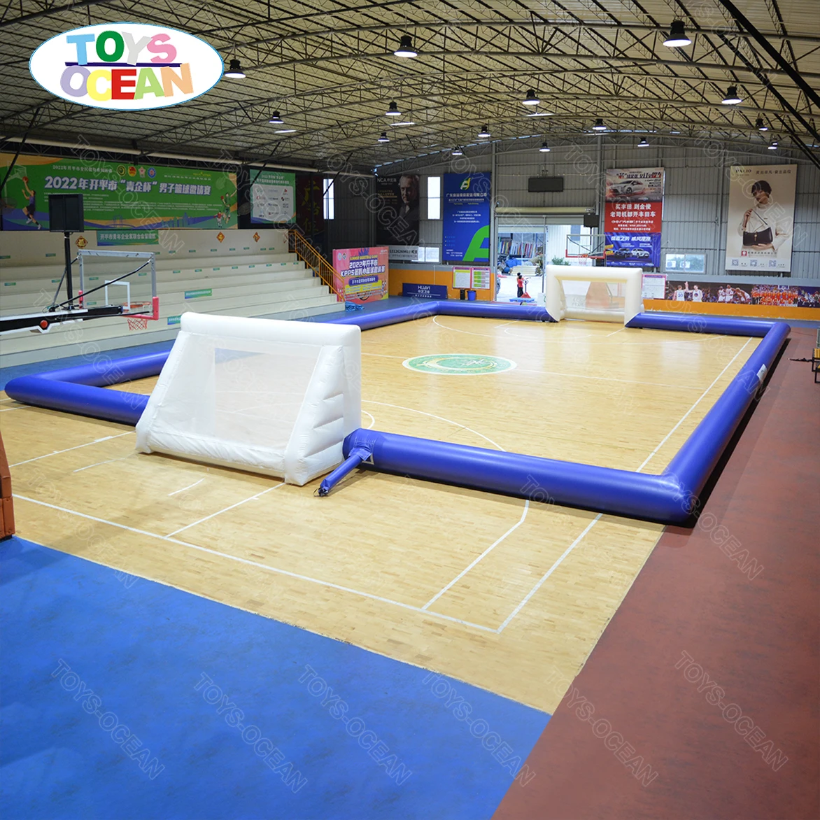 Factory Customized Outdoor Sports Games PVC Inflatable Football Playground Soccer Field Soapy Playground for Adults and Kids