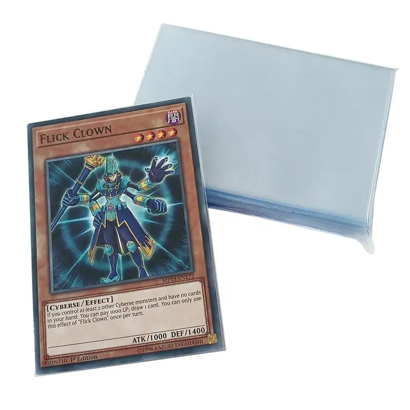 Customizable Trading Card Sleeves 61x88mm Clear Card Case Waterproof Yugioh  Inner Board Game Card Holders