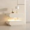 White pine frame cat-claw leather sensor light