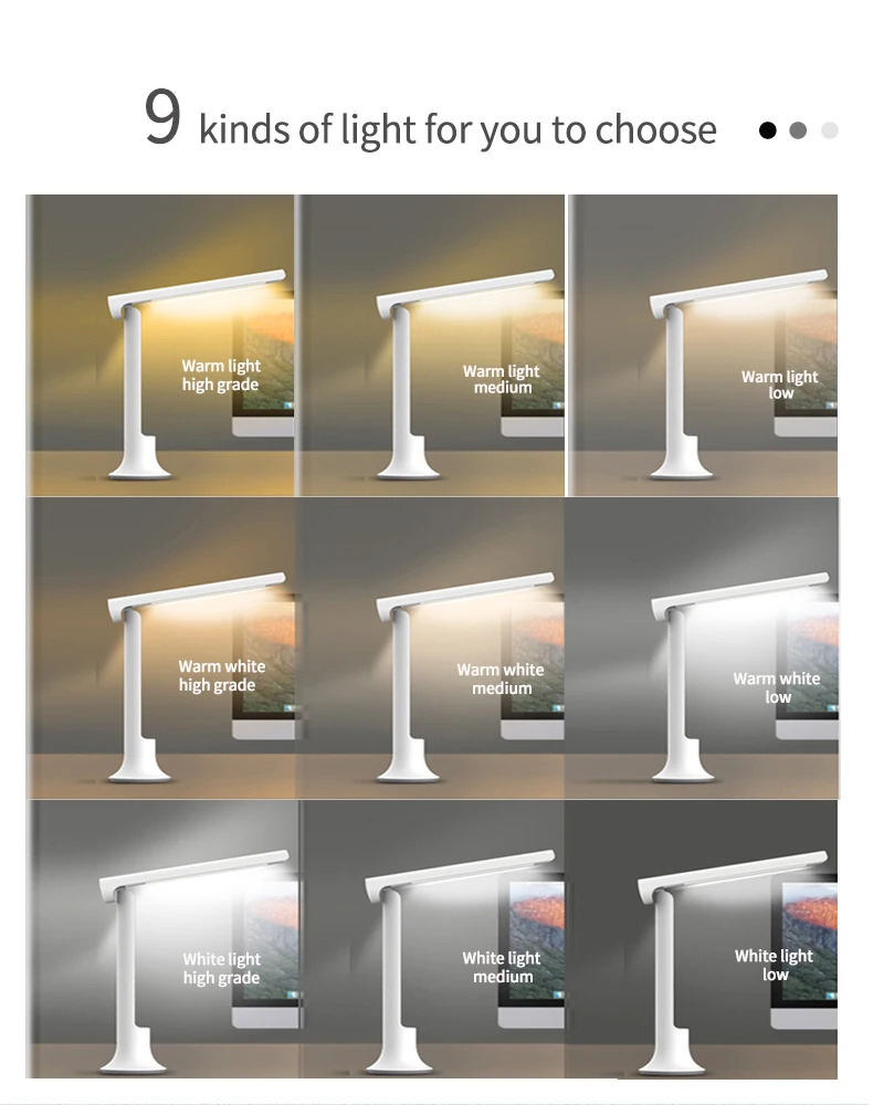 New Design Modern Children Reading LED Desk Lamp In Study USB Rechargeable Table Lamp