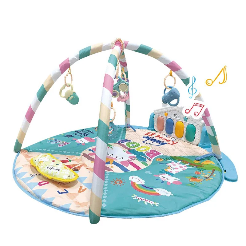 Cotton Soft Carpet Fitness Baby Piano Play Gym Activity Mat With Sound